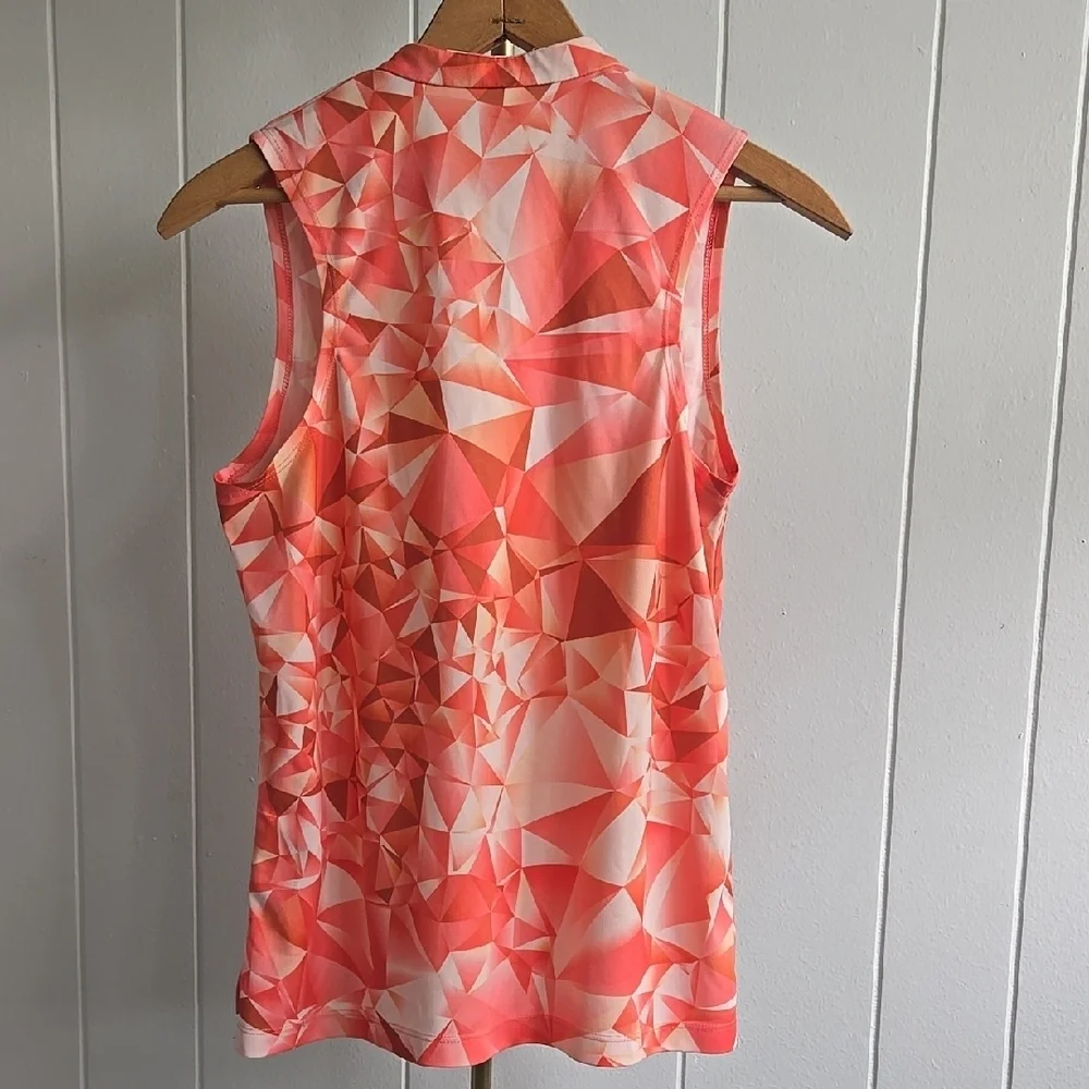 Nike Women's Geometric Sleeveless Blouse - Coral